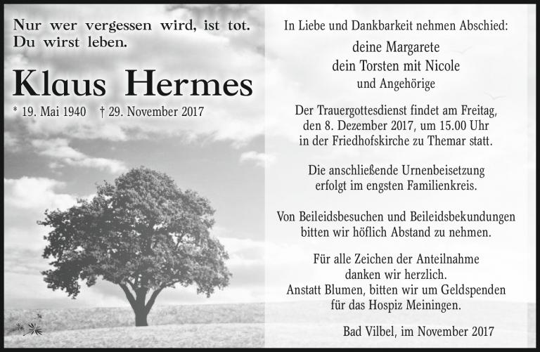 Klaus Hermes Trauerportal Zehner