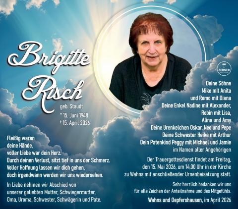 Traueranzeige Brigitte Risch