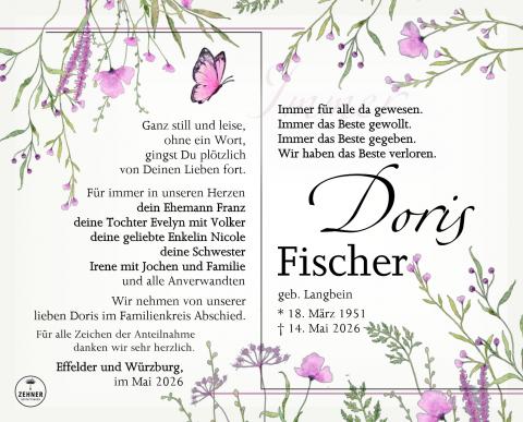 Traueranzeige_Doris Fischer