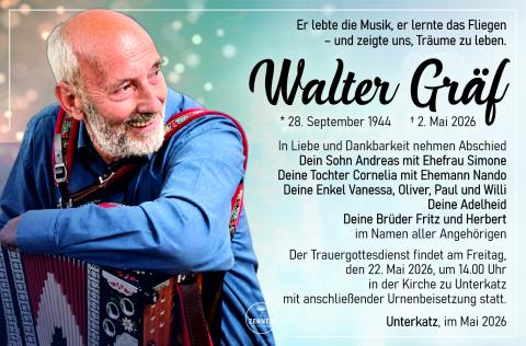 Traueranzeige Walter Gräf