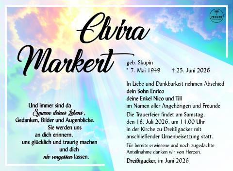 Traueranzeige Elvira Markert
