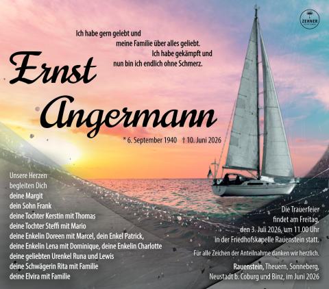 Traueranzeige Ernst Angermann