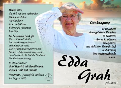 Danksagung Edda Grah