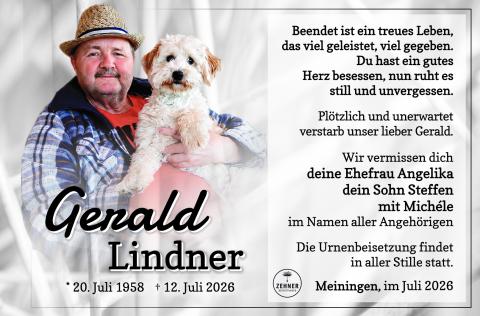 Traueranzeige Gerald Lindner