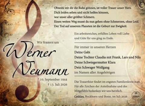 Traueranzeige Werner Neumann