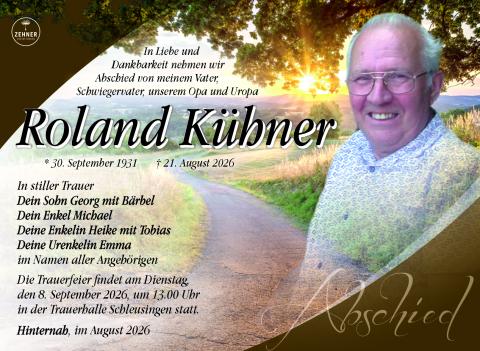 Traueranzeige Roland Kühner
