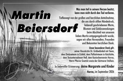Danksagung Martin Beiersdorf