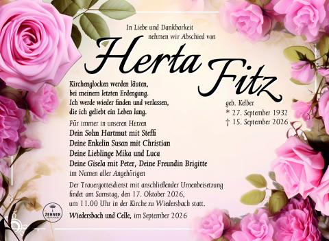 Traueranzeige_Herta Fitz