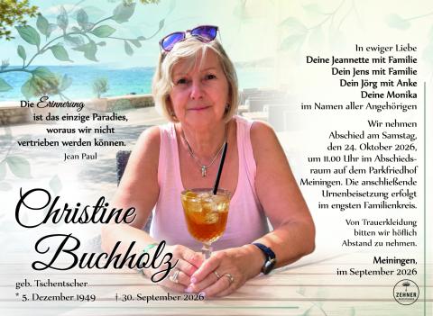 Traueranzeige_Christine Buchholz