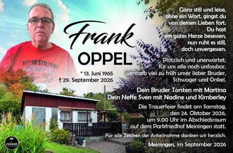 Traueranzeige_Frank Oppel